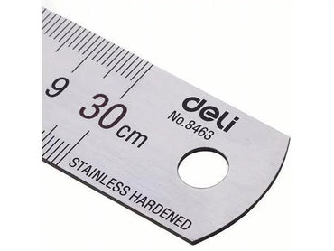 Deli - 8463-Measure Tapes Rulers 30 cm - Silver The Stationers